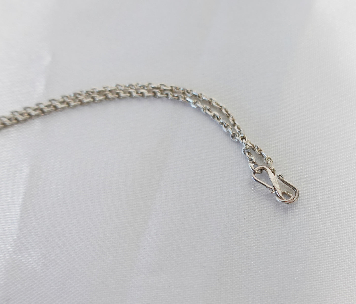 Vintage Sterling Silver Amber Necklace, 19.5 inches - 16.0g