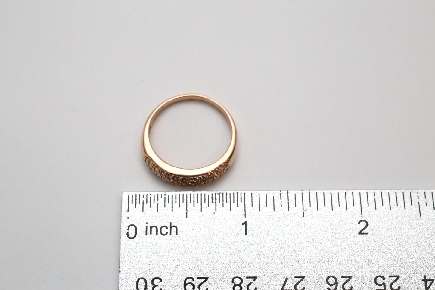 14k Rose Gold Multi Diamond Ring, Size 8.5 - 2.9g