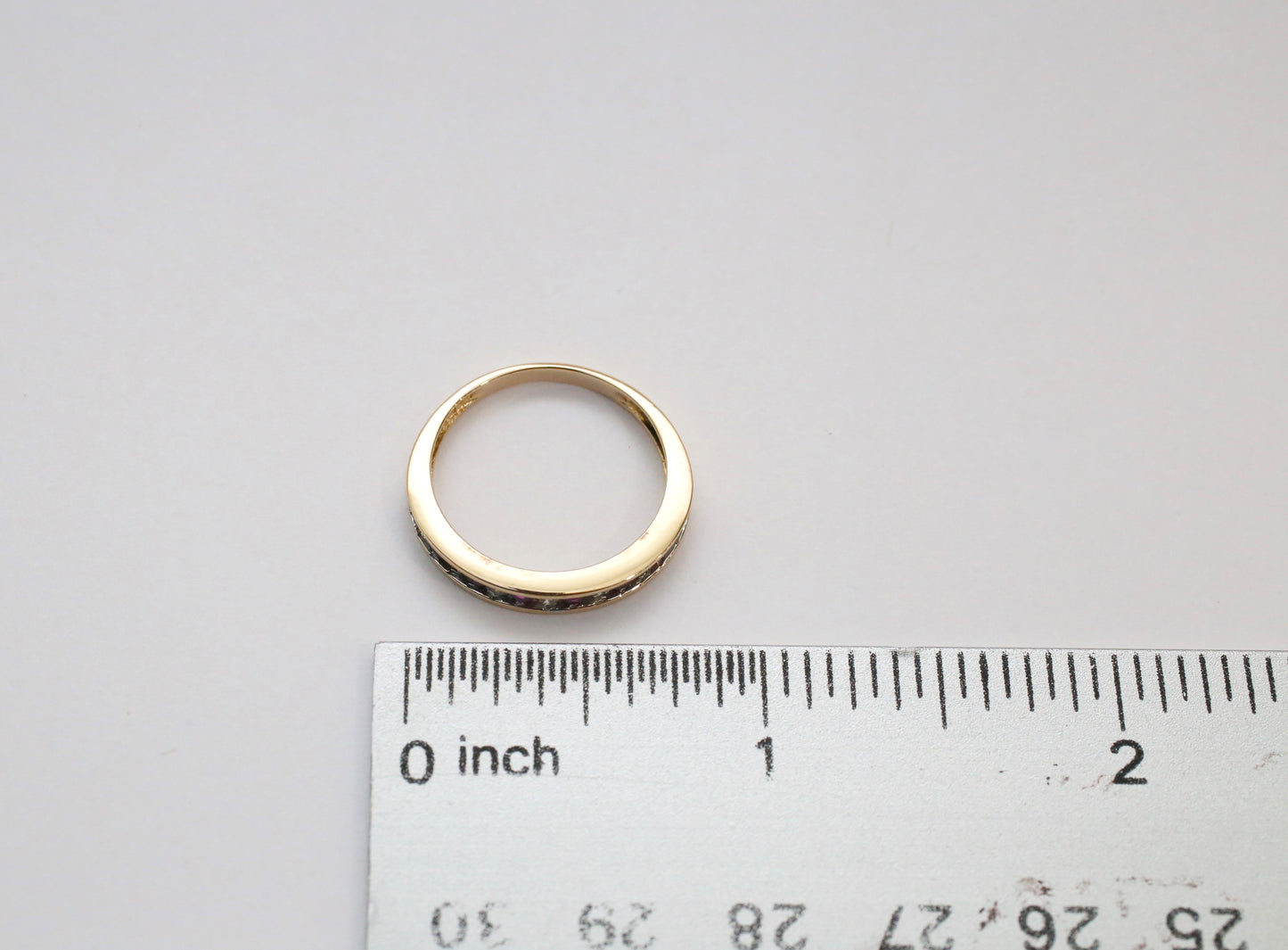 14k Yellow Gold Ruby & Diamond Ring, Size 7 - 2.2g