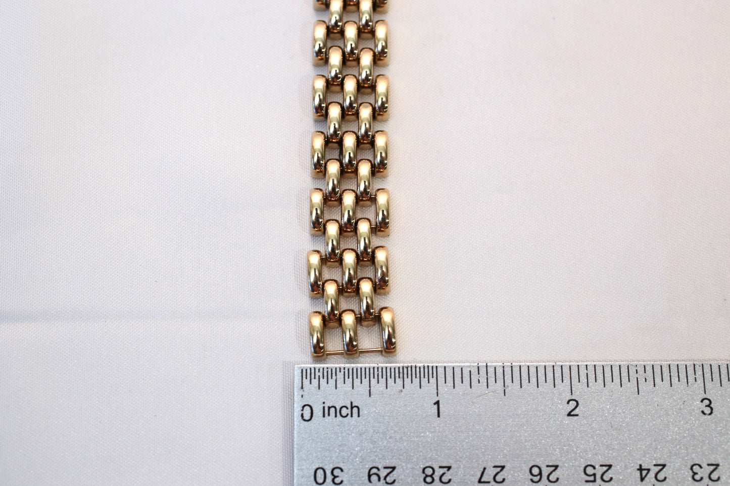 14k Yellow Gold Wide Choker Necklace, 15.5 inches - 73.3g