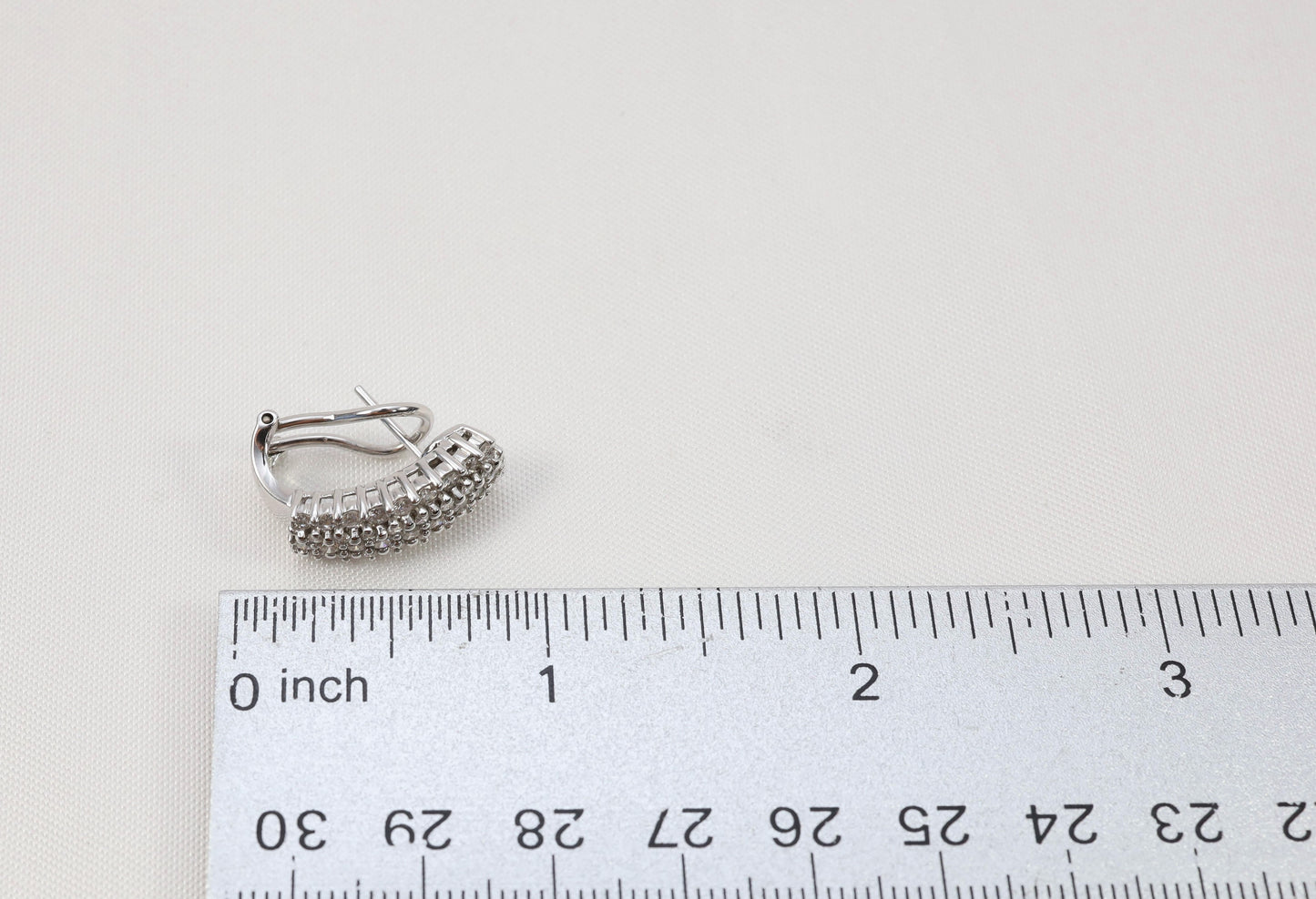 LGL 14k White Gold Diamond Earrings, 8.0g