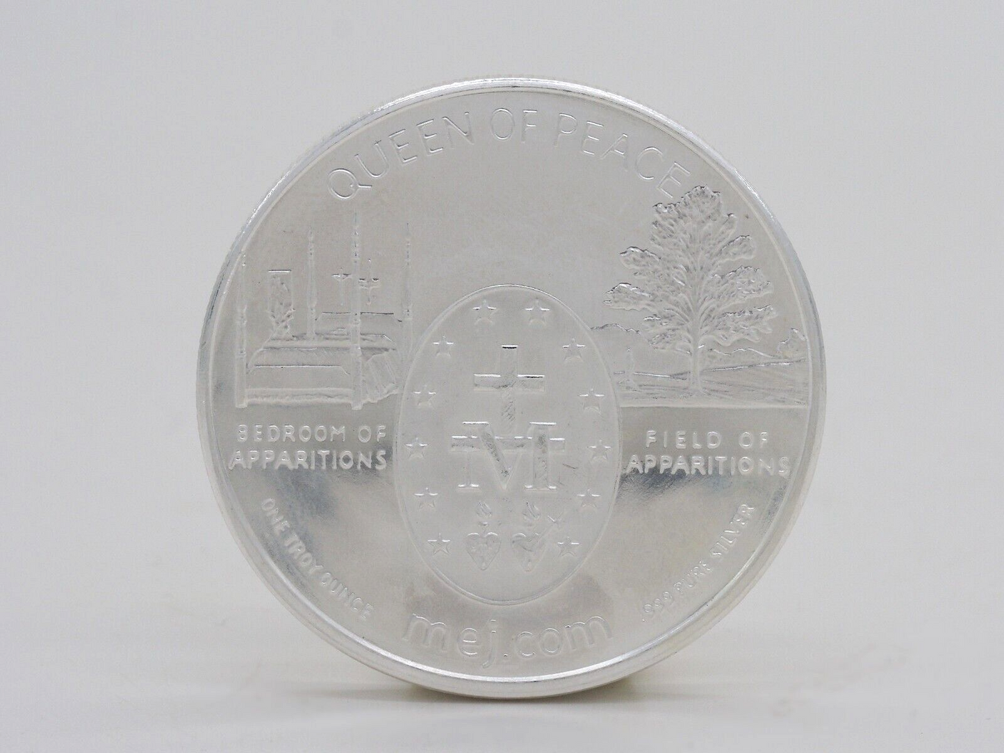2010 Medjugorje - Miraculous Medal 1oz .999 Fine Silver Coin