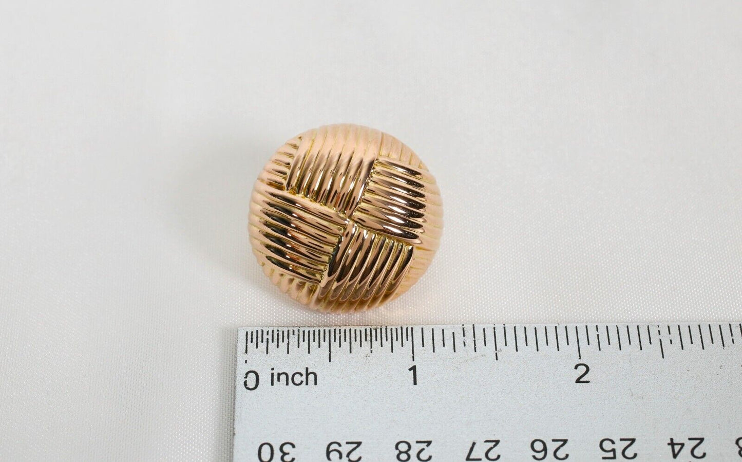 18k Rose Gold Round Textured Earrings, 8.9g