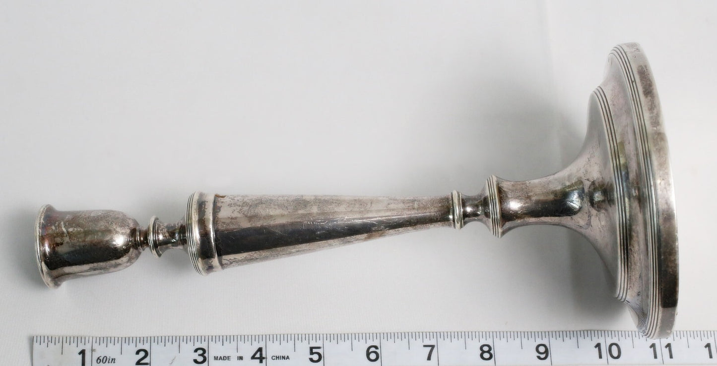 Antique Tiffany & Co Sterling Silver Victorian Candle Holder, 10.5 inches - 444g