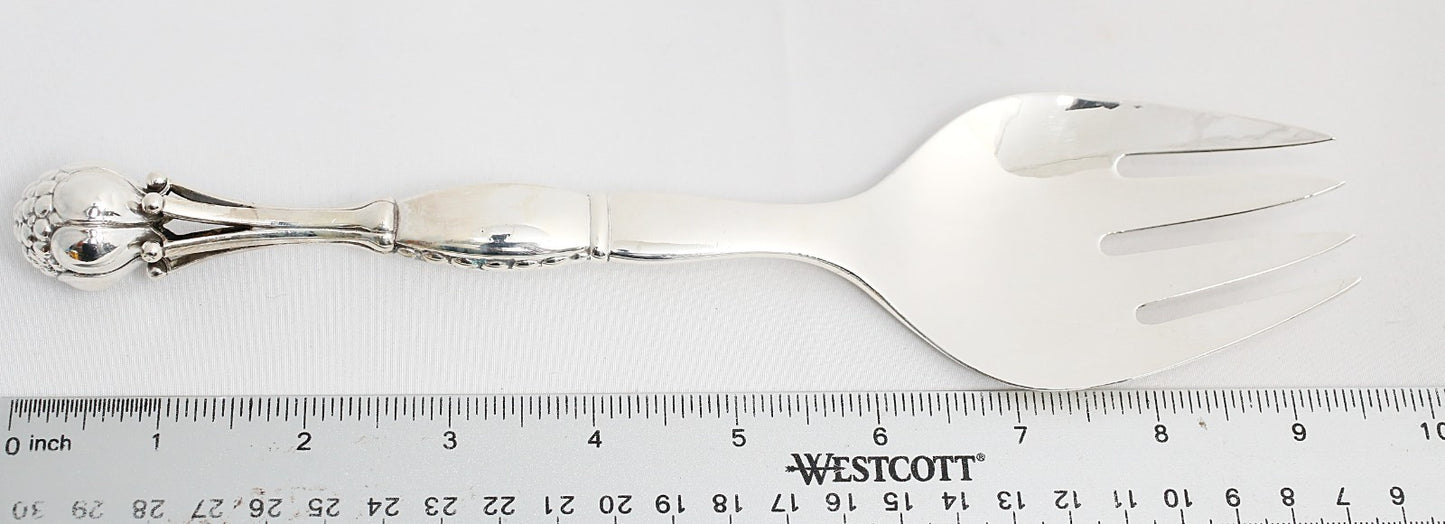 Georg Jensen Large Sterling Silver Salad Fork, 9.5 inches - 104.0g