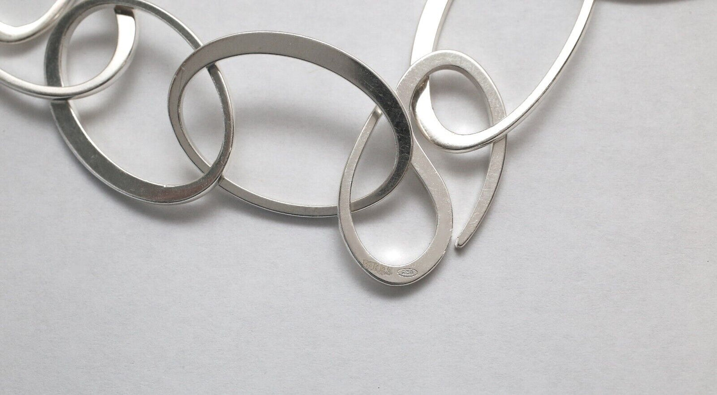 Birks Sterling Silver Long Oval Link Chain Necklace, 19.0 inches - 42.3g