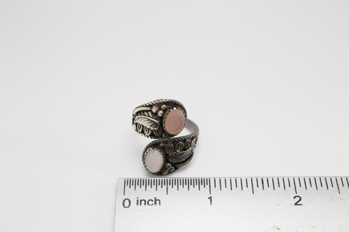 Sterling Silver Bypass Ring, Size 7.5 (adjustable) - 6.2g