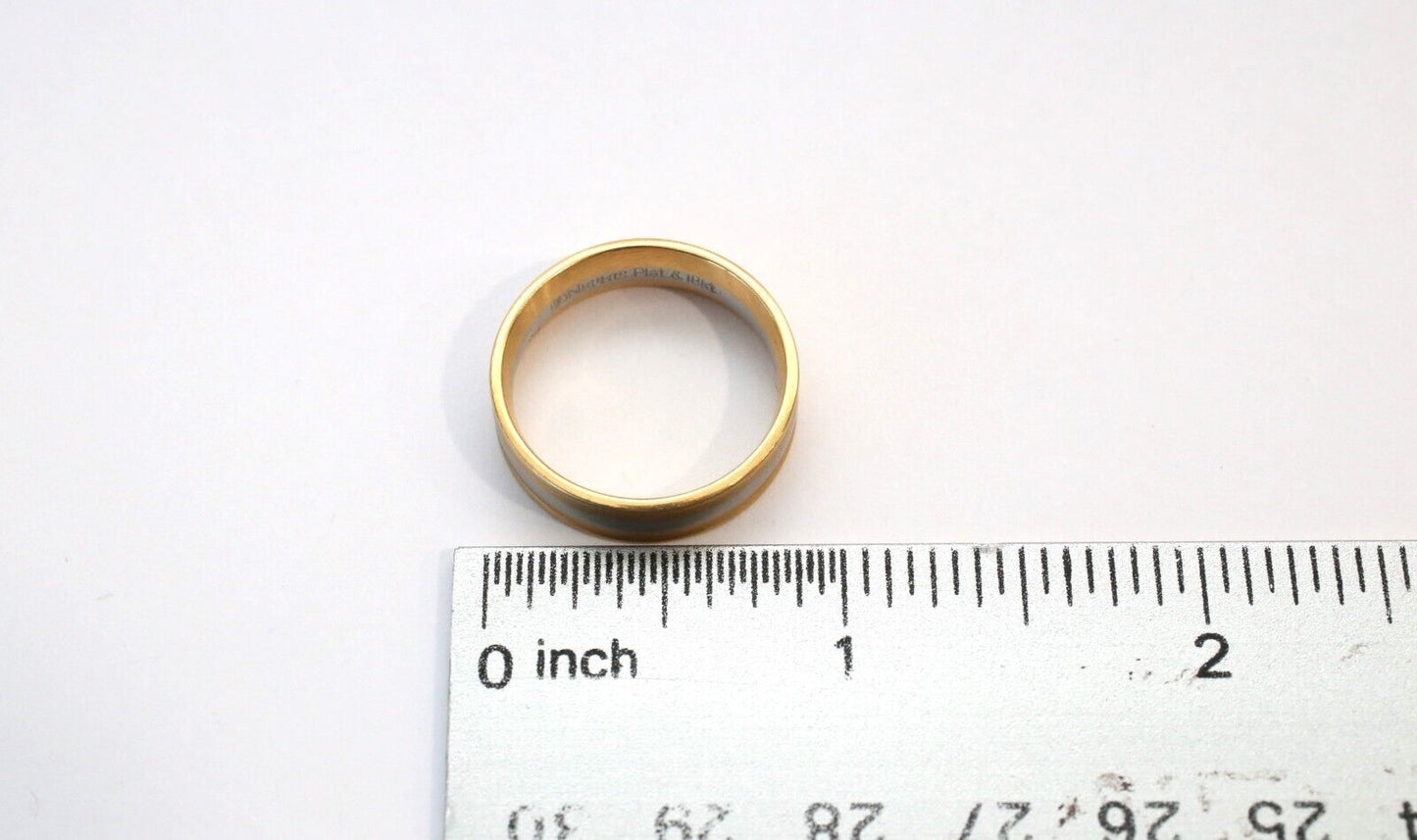 Nephis 18k Yellow Gold & Platinum Two Toned Ring, Size 9.5 - 8.6g