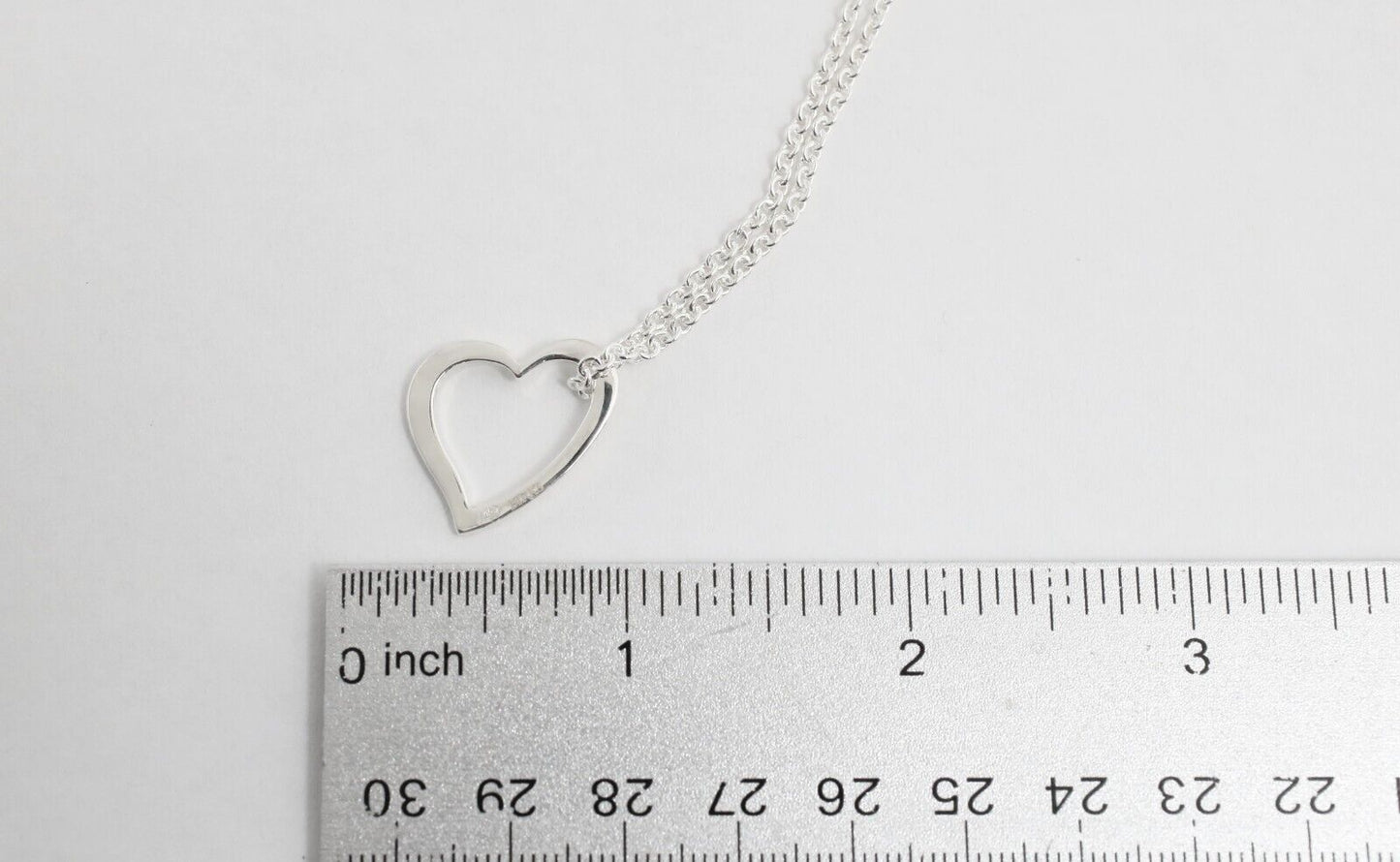 Birks Sterling Silver Small Heart Pendant Necklace, 18 inches - 6.3g
