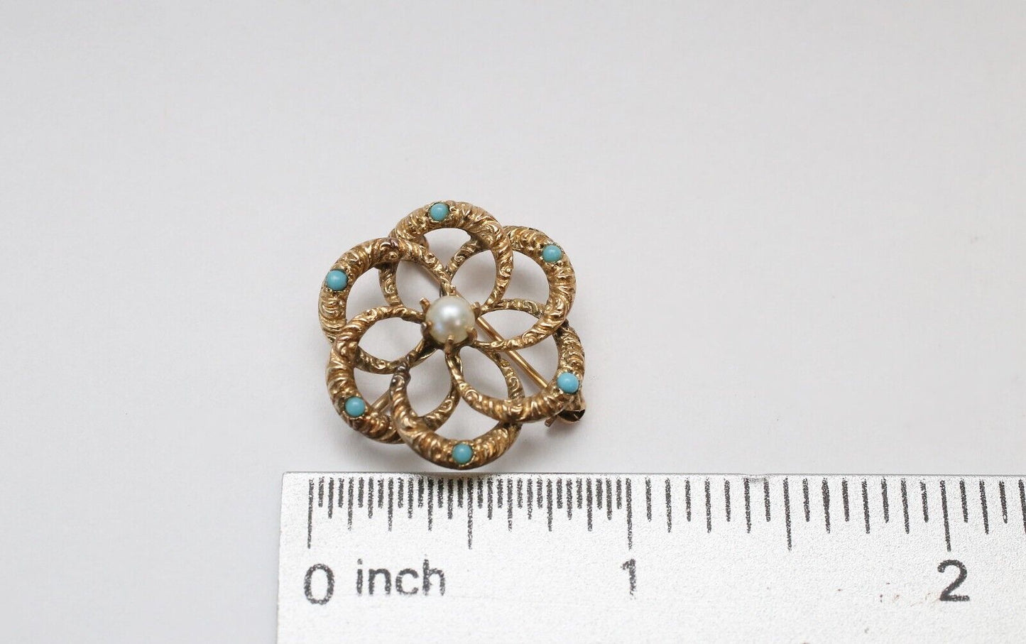 Victorian 14k Yellow Gold Brooch/Pendant, 3.3g