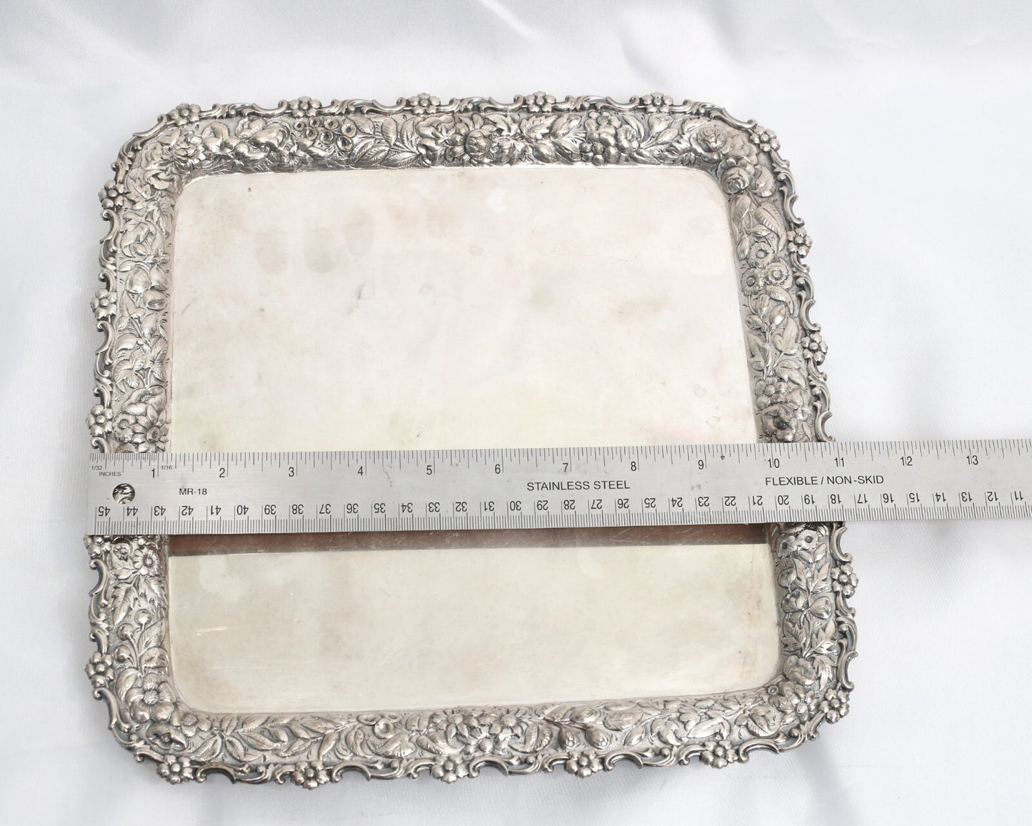 Antique Tiffany & Co Makers Silver-Soldered EP Square Serving Tray