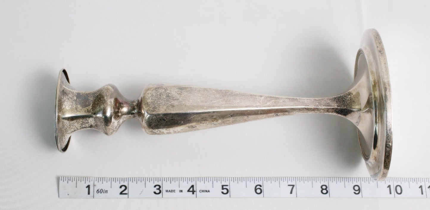 Antique Tiffany & Co Sterling Silver Victorian Candle Holder, 9.25 inches - 418g