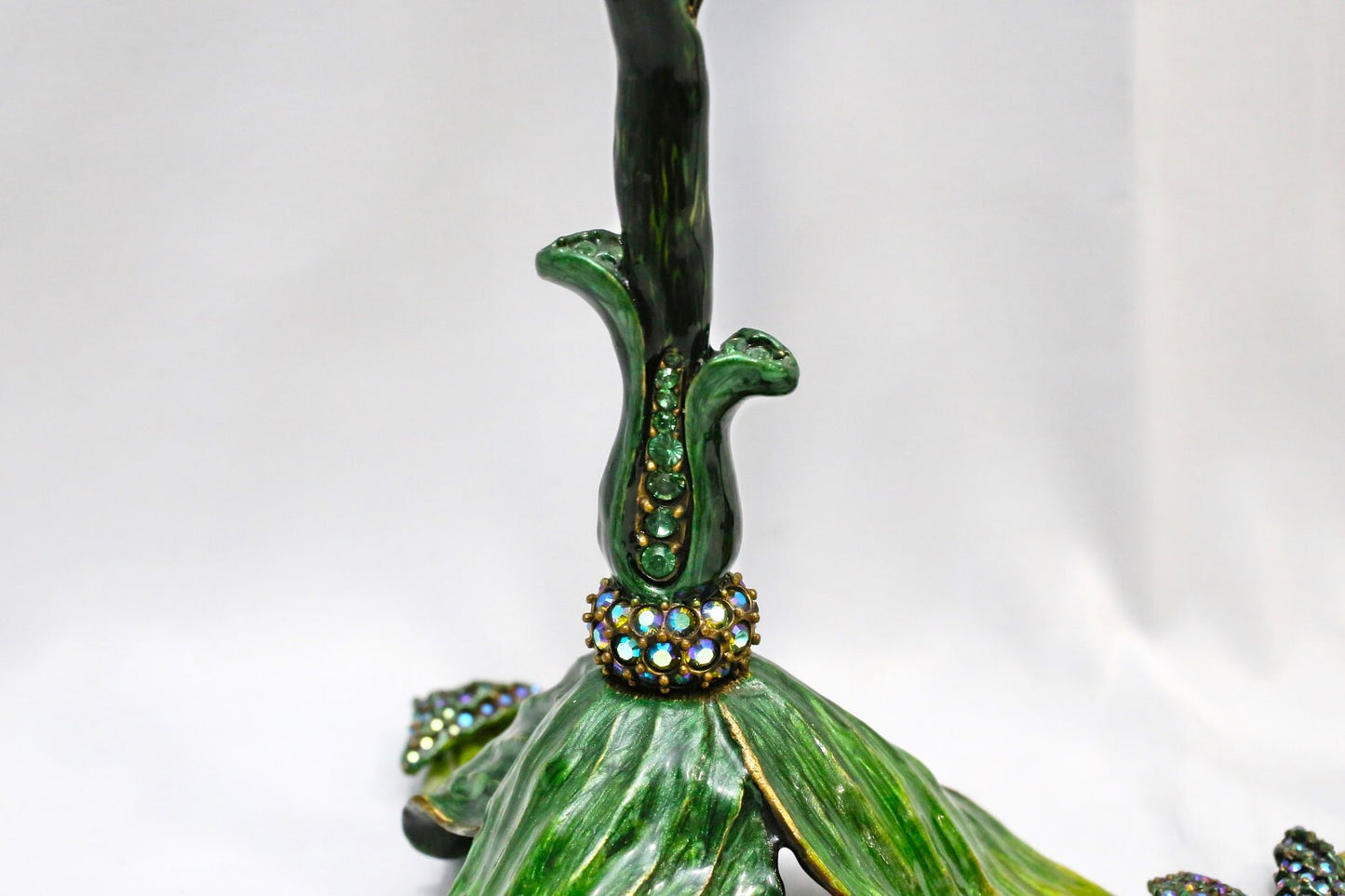 Jay Strongwater (2) Tall Floral Candlestick Holder