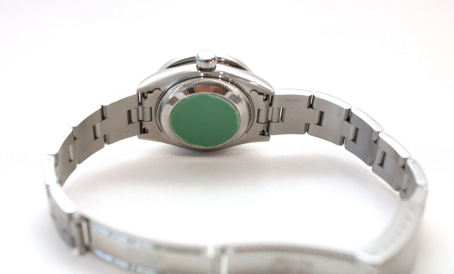 Rolex Ladies Datejust Oyster Stainless Steel Mother of Pearl Diamond Bezel Watch