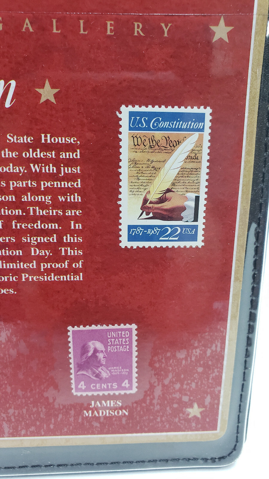 1987 US Constitution Bicentennial Commemorative Silver Dollar & Stamp Set