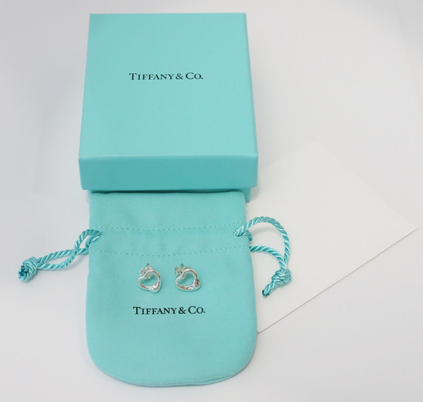 Tiffany & Co Elsa Peretti Open Heart Stud Earrings