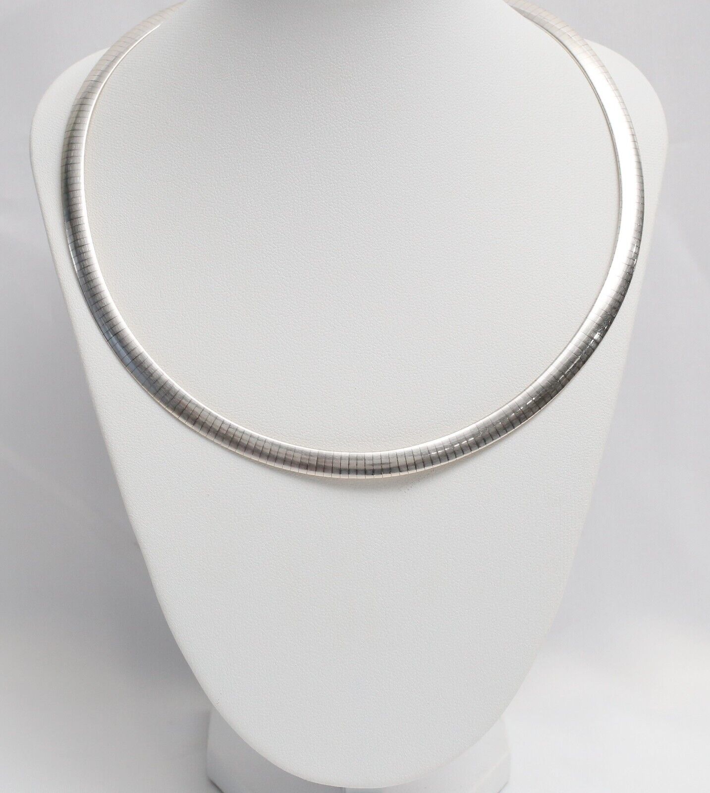 14k Yellow/White Gold Reversible Omega Necklace, 17 inches - 33.0g