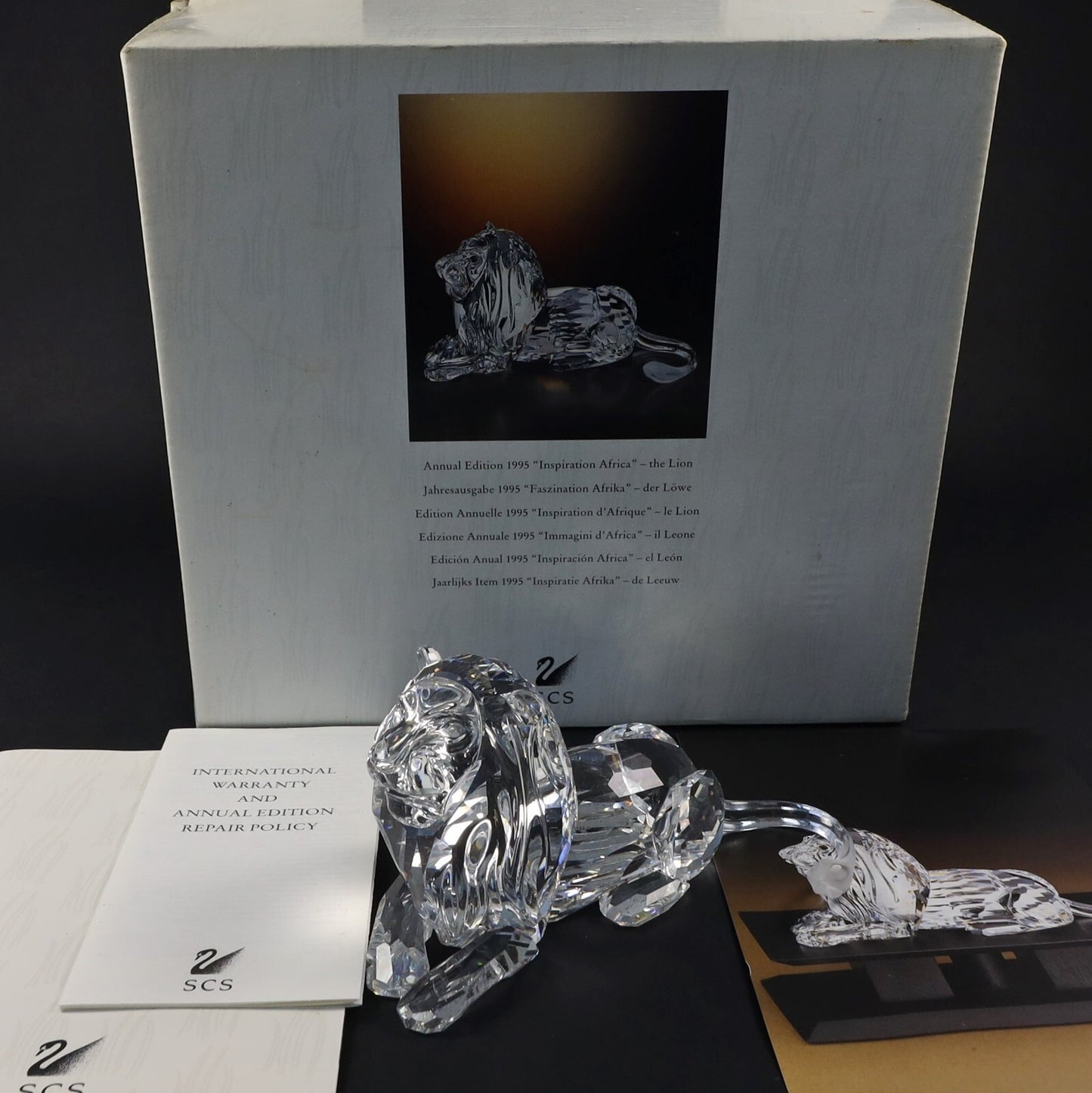 Swarovski SCS185410 Annual 1995 "Inspiration Africa - The Lion Figurine