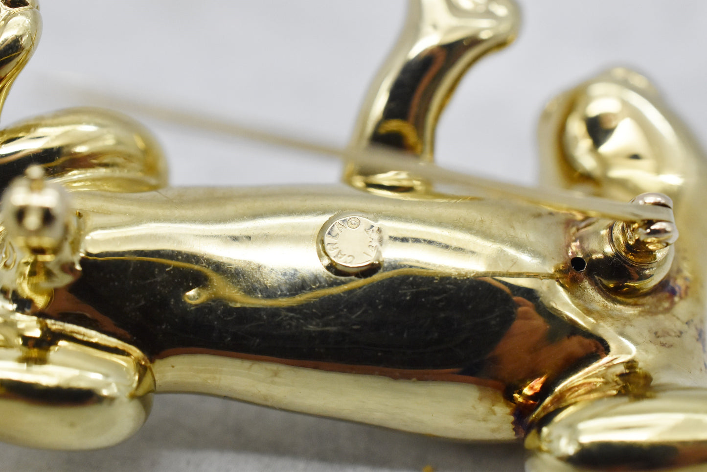 Carla 14k Yellow Gold Jaguar Brooch - 8.4g