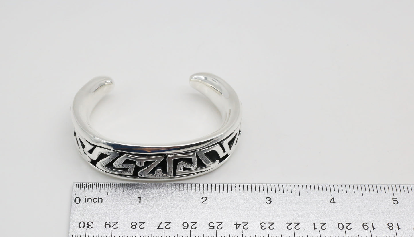 Saltador Sterling Silver Cuff Bracelet, 7 inches - 52.4g