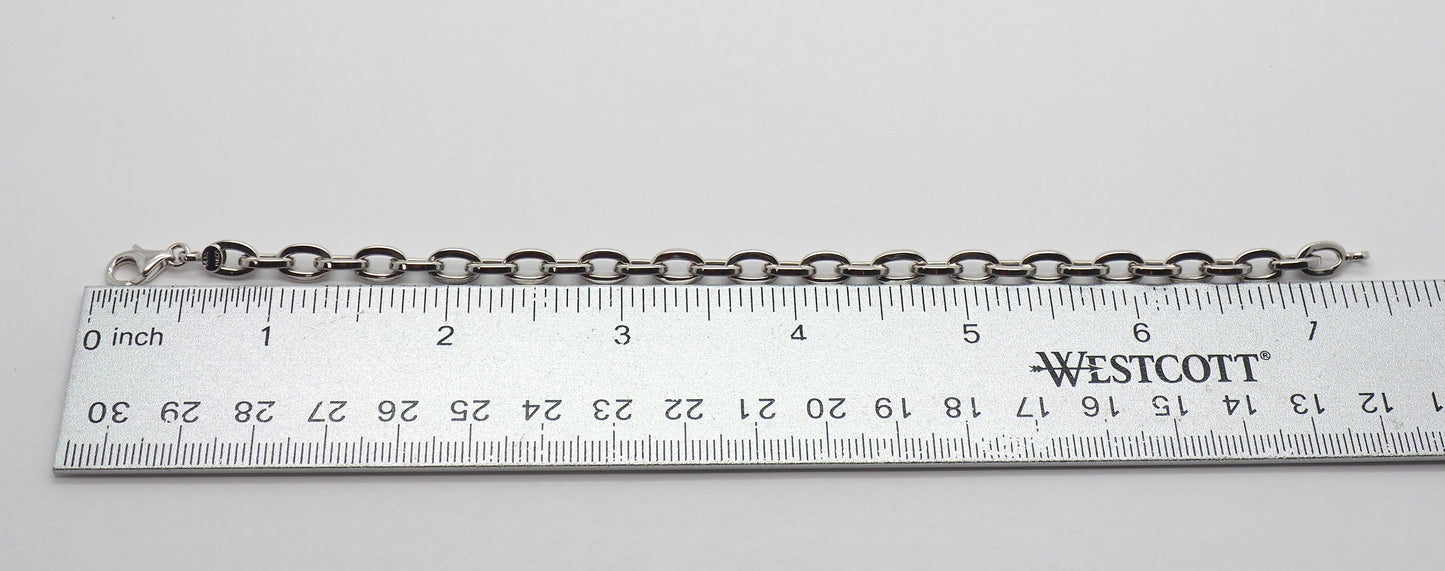 14k White Gold Milor Link Bracelet, 7.5 inches - 5.4g