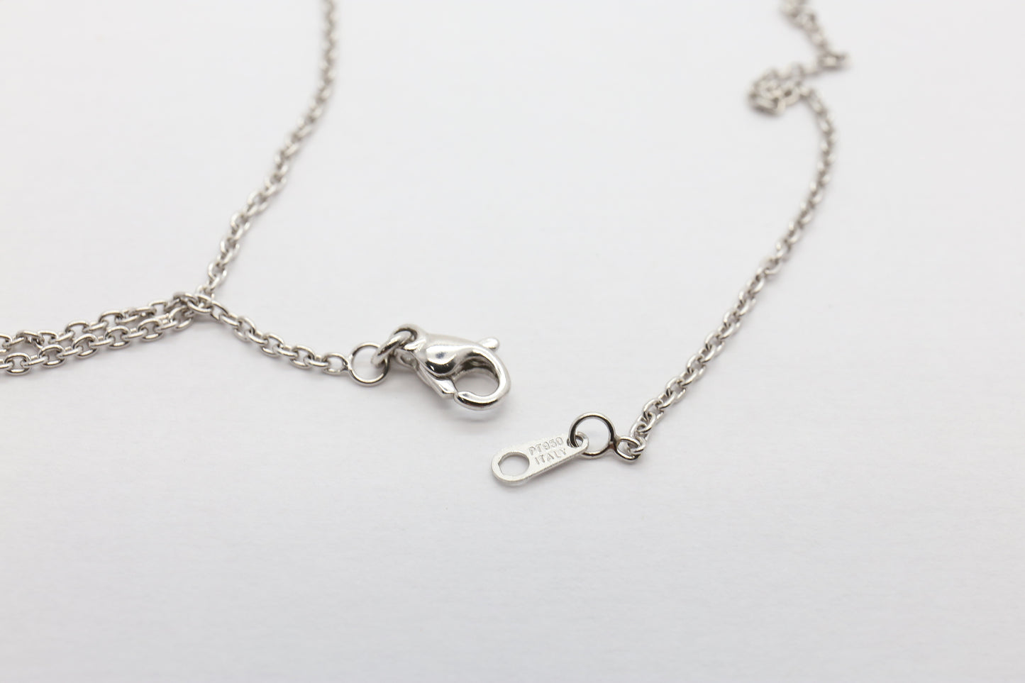 Platinum Solitare Diamond Pendant Necklace, 19 inches - 6.9g