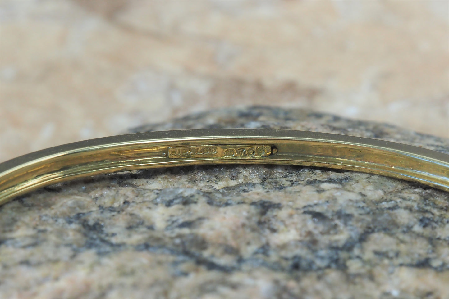 Hidalgo 18k Yellow Gold Cuff Bracelet, 6.75 inches - 16.7g