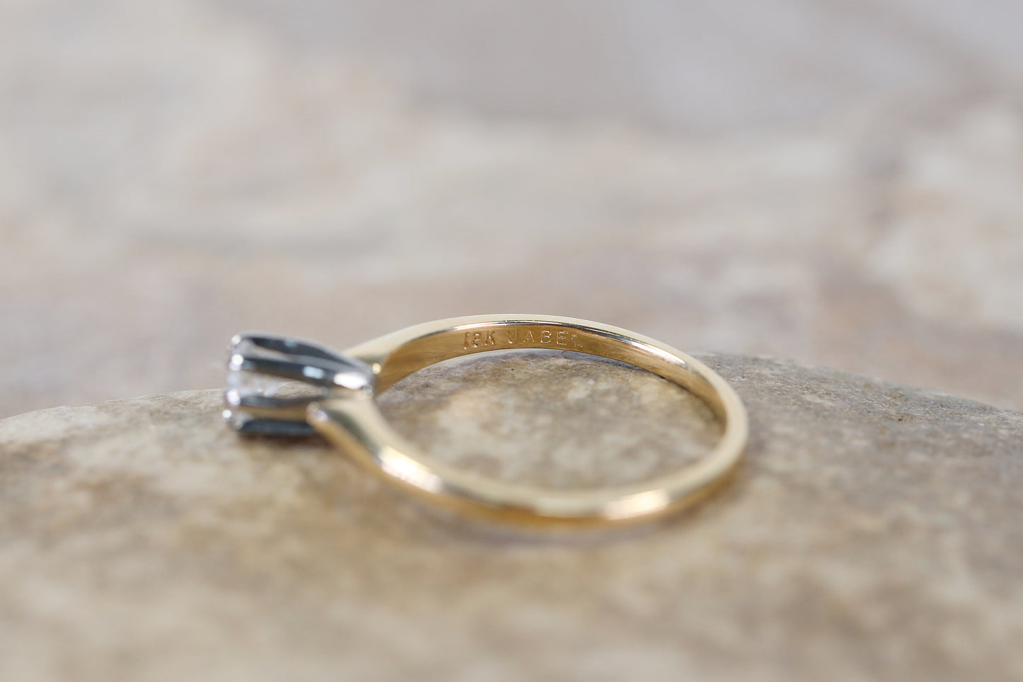 Jabel 18k Yellow & White Gold 0.25ct Diamond Ring, Size 7 - 2.5g