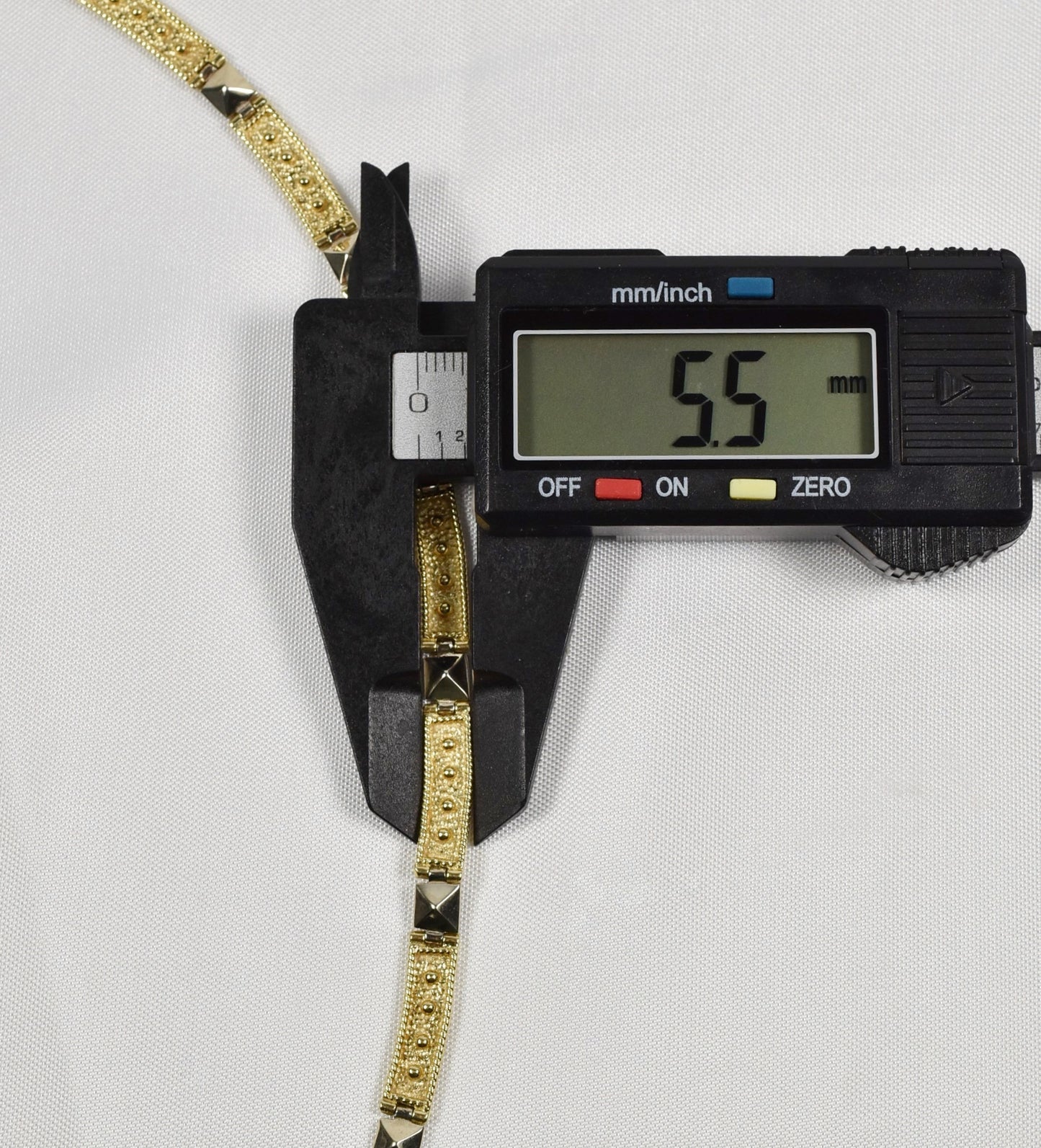 Vintage 14k Yellow & White Gold Link Choker, 16 inches - 30.0g