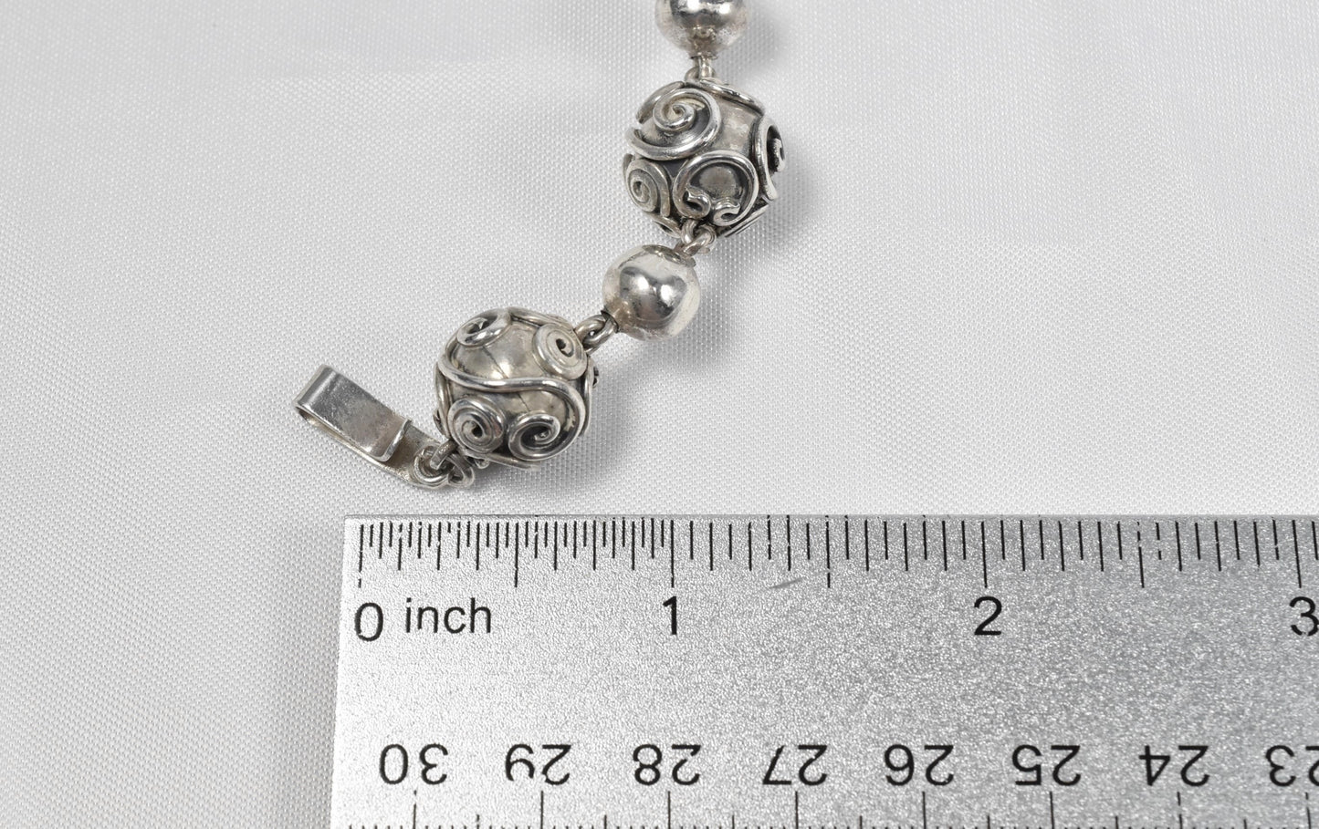 Vintage Carmen Beckmann Sterling Silver Necklace, 16.5 inches - 65.0g