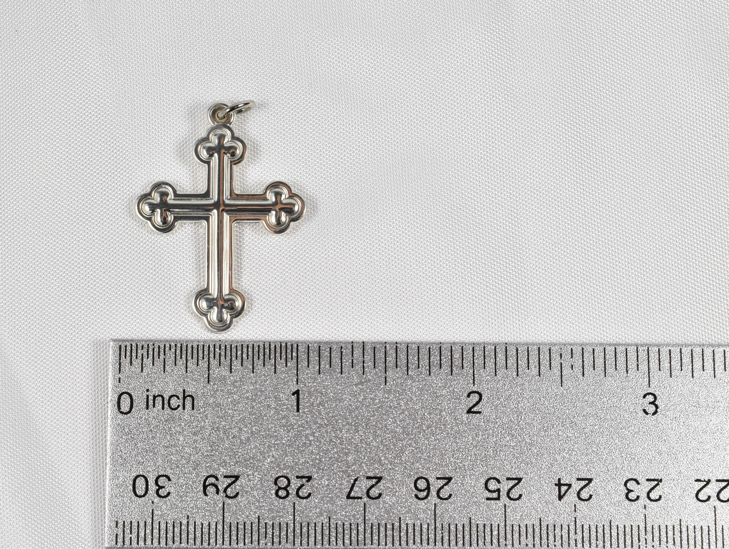 Kabana Sterling Silver Budded Cross Pendant, 4.0g