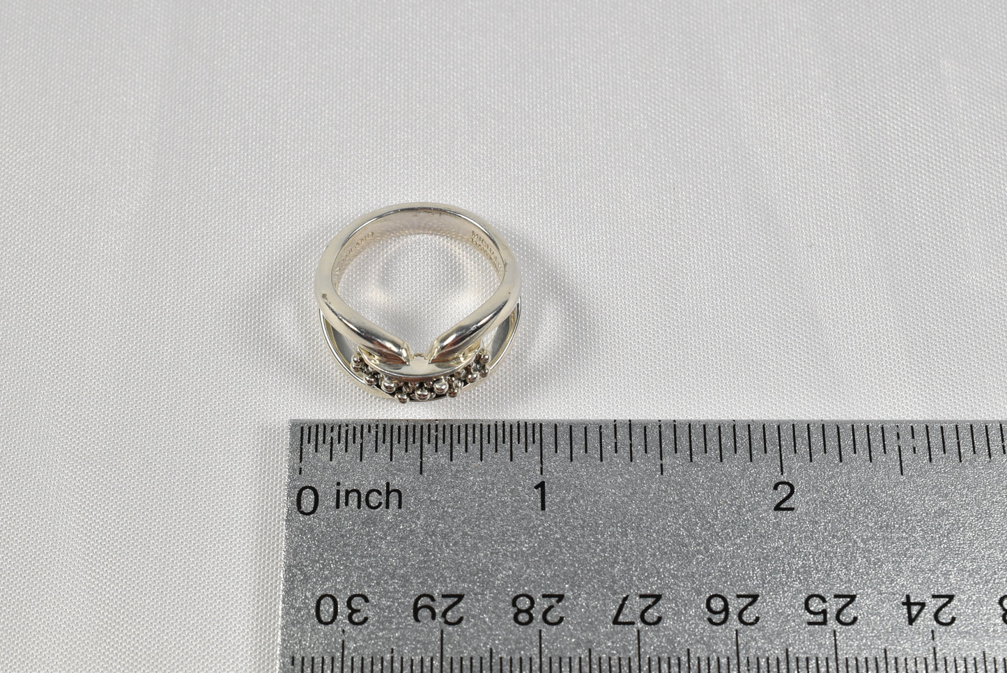 Michael Dawkins Sterling Silver Knotted Starry Night Ring, Size 8 - 8.4g