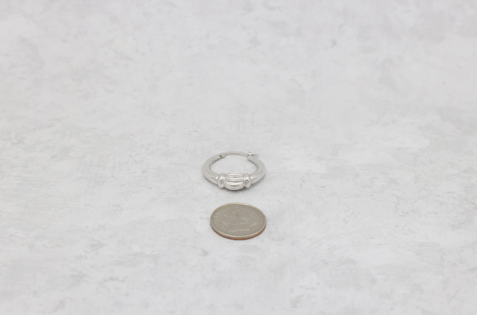 14k White Gold Carla Hoop Earrings, 2.1g