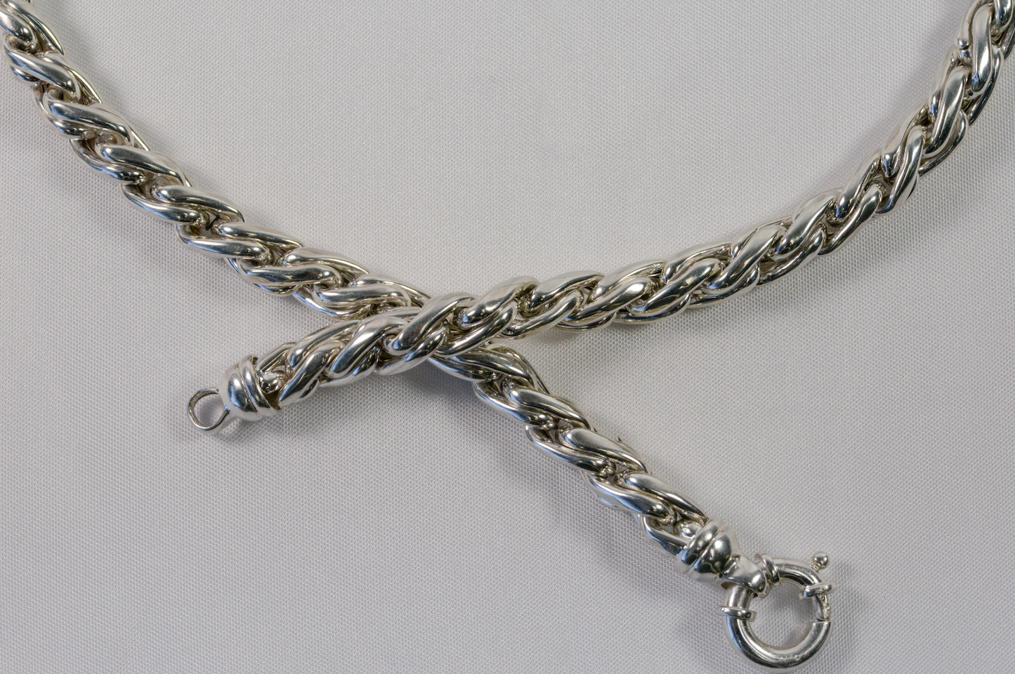 Heavy Sterling Silver Wheat Style Chain, 24 inches - 119.2g