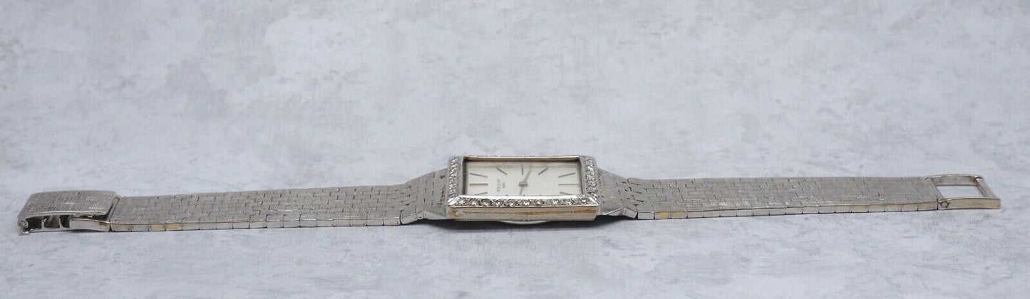 Vintage 18k White Gold Patek Philippe Reference 3491 Diamond Watch - 81.0g