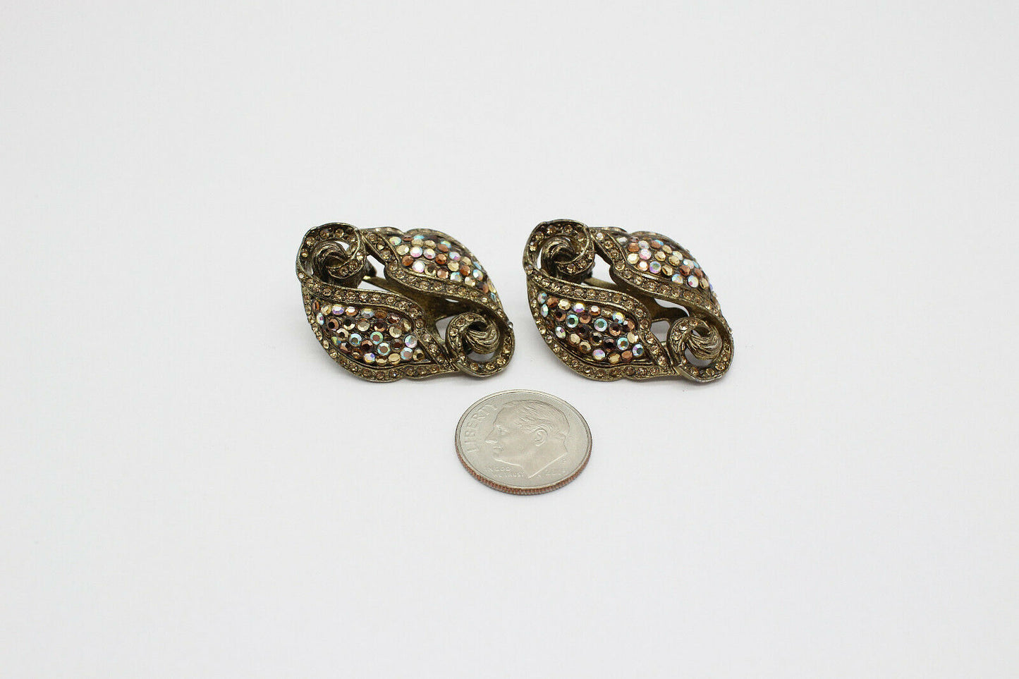 Jay Strongwater Clip On Rhinestone Earrings