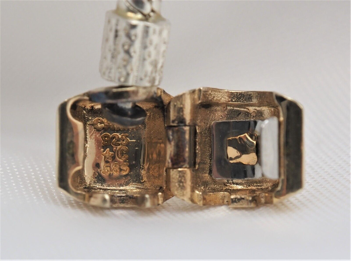 Chamilia Sterling Silver & 14k Yellow Gold Bracelet, 7.5 inches - 14.2g