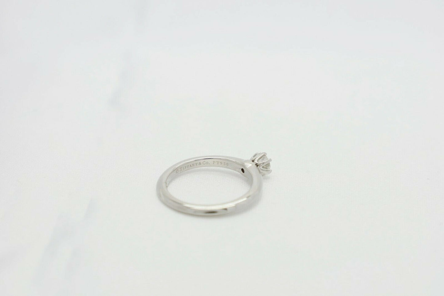 Tiffany & Co. Platinum Engagement Diamond Ring, Size 6.75 - 4.1g