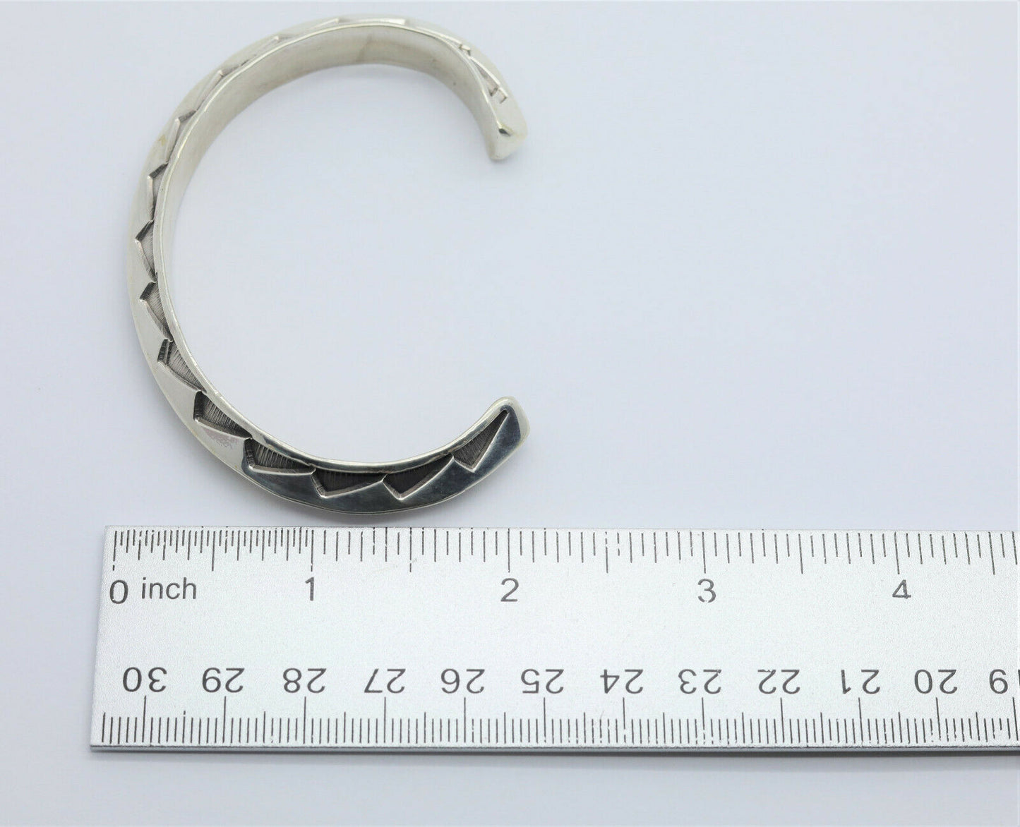 Nora Tahe Vintage Sterling Silver Cuff Bracelet, 7.5 inches - 45.2g