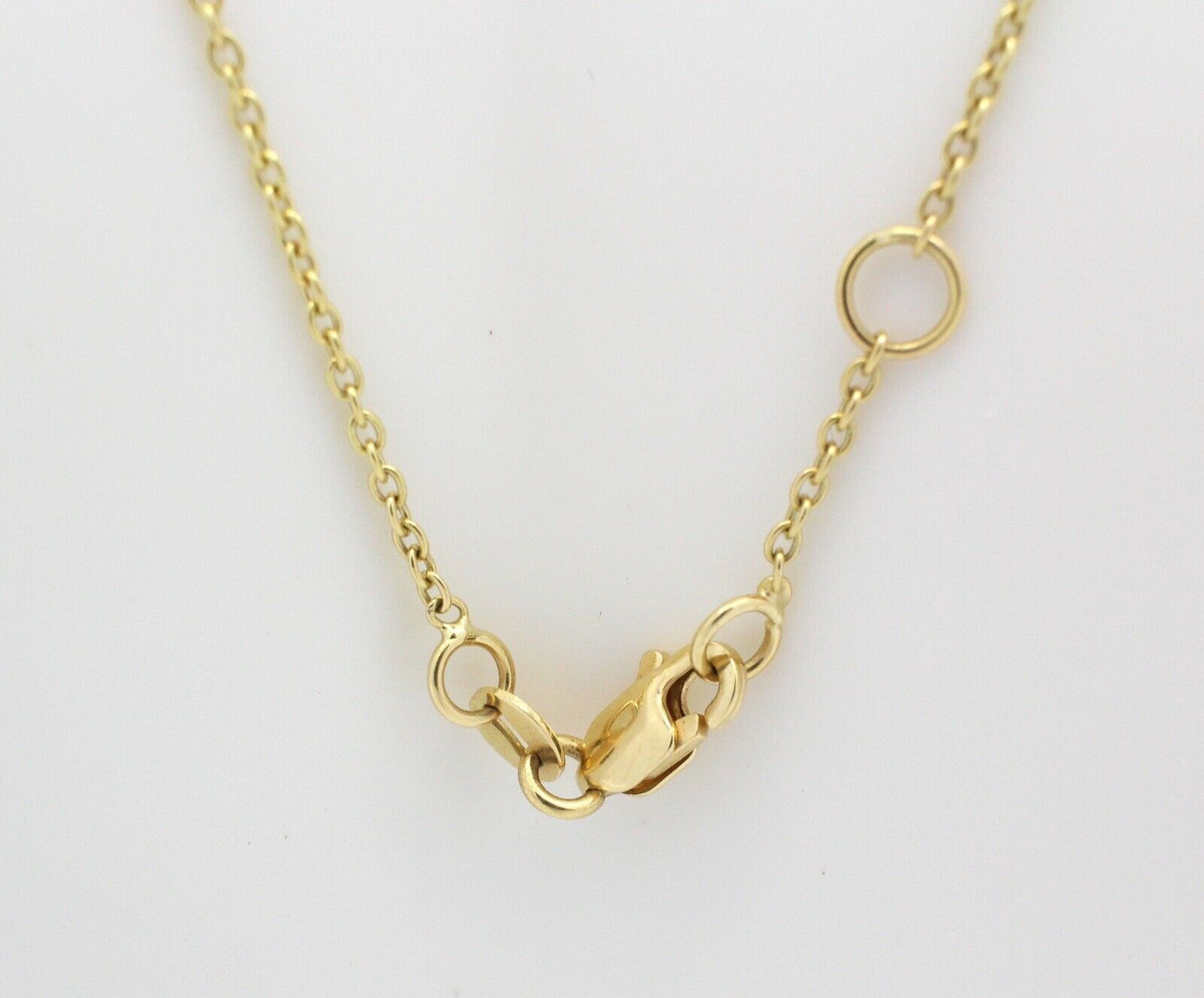 18k Tri-Gold Layered CZ Flower Necklace, 15.5 to 16 inches - 7.5g