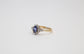 14k Yellow Gold Diamond & Tanzanite Ring, Size 7.5 - 2.7g