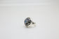 Sterling Silver Dome Labradorite Ring, Size 8 - 16.3g