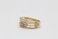 14k Yellow Gold Multi-Diamond Ring, Size 6.5 - 4.9g