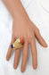 18k Yellow Gold Large Bypass Ring, Size 7.5 - 23.8g