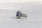 Vanna K Sterling Silver Tanzanite Simulant & Cubic Zirconias Ring, Size 9 - 10.8g