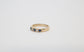 14k Yellow Gold Sapphire & Diamond Ring, Size 5.5 - 3.6g