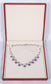 Gemtique 18k White Gold Amethyst & Topaz Floral Necklace, 16 inches - 37.3g