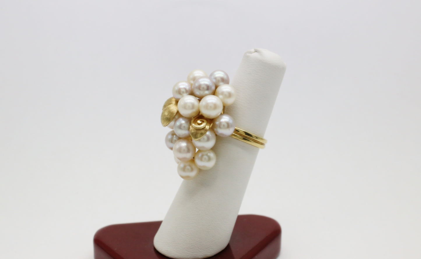 14k Yellow Gold Pearl Cocktail Ring, Size 6 - 15.0g