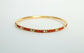 21k Yellow Gold Beaded Bangle, 7.25 inches - 9.9g