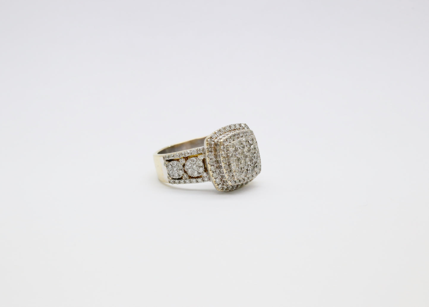 14k Gold Men's Diamond Ring, Size 11.5 - 13.3g